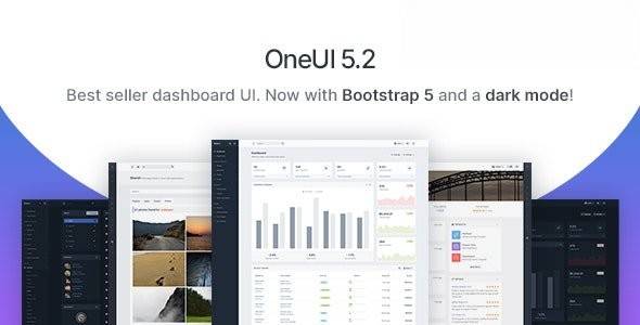 OneUI v5.3.0 - Bootstrap 4 管理仪表板模板，Vuejs 和 Laravel 8 入门套件