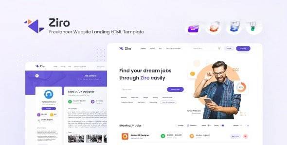 Ziro v1.0 - Freelancer Directory Website HTML Template