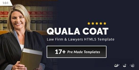 Quala Coat v1。 0.1 - 律师事务所和律师 HTML5 模板