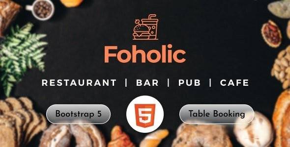 Foholic v1.0 - 单页餐厅 HTML 模板