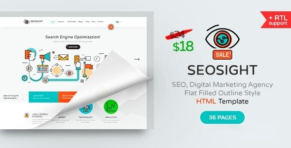 Seosight v2.0 - SEO，数字营销机构 HTML 模板