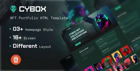 Cybox v1.0 - NFT 集合 HTML 模板