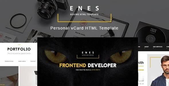 Enes v1.0 - 简历 vCard HTML 模板