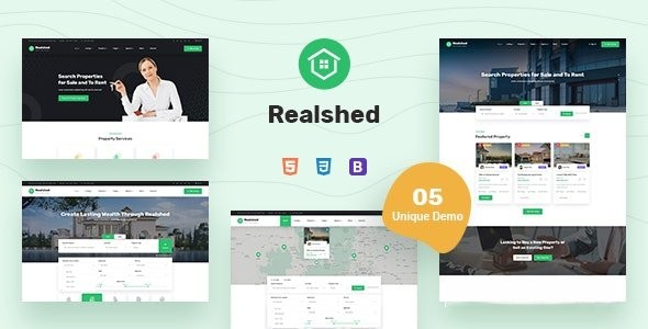 Realshed v1.0 - 房地产 HTML模板 Monal