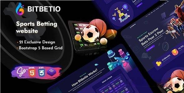 Bitbetio v1.0 - 体育博彩网站 HTML 模板