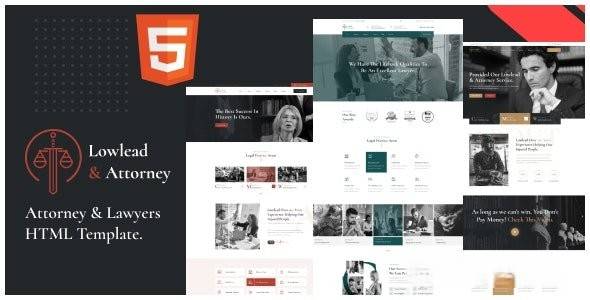 Lowlead v1.0 - 律师和律师 HTML 模板