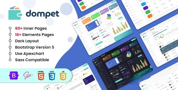 Dompet v1.0 - 支付管理仪表板 Bootstrap 模板