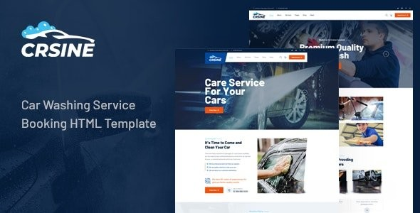 CRSINE - 洗车服务预订 HTML 模板