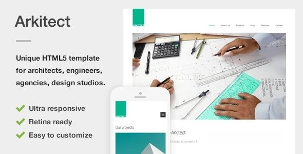 Arkitect v1.0 - 建筑师和工程师的专业 HTML5 模板