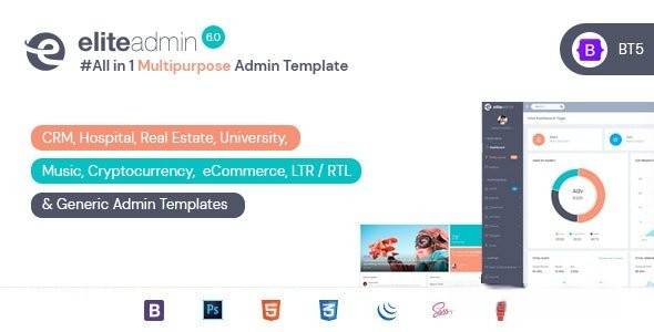 Elite Admin v6.0 - Bootstrap 5 仪表板模板