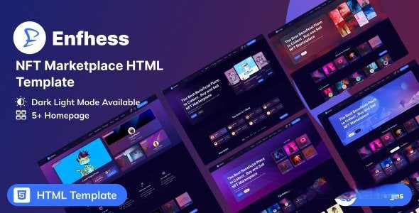 Enfhess v1.0 - NFT Marketplace HTML 模板