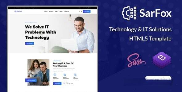 Sarfox v1.0 - IT 解决方案和技术 HTML5 模板