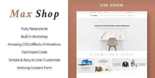 Max Shop v1.1.0 - 电子商务 HTML 模板