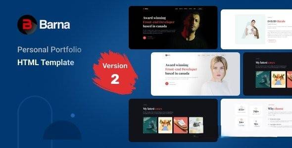 Barna v2.0 - 个人投资组合 HTML 模板