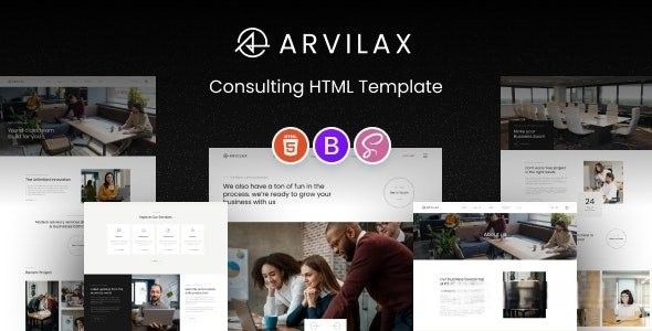 Arvilax - 业务咨询 HTML 模板