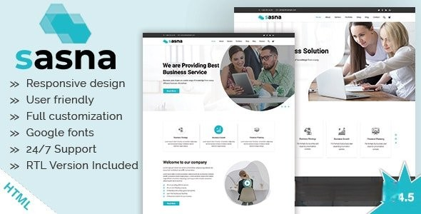 Sasna v4.5 - 多用途商务 HTML 模板 + RTL