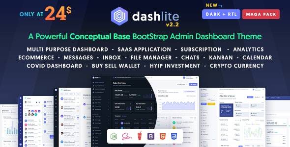 DashLite v3.0.3 - Bootstrap 响应式管理仪表板模板