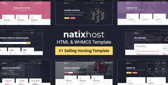 NatixHost - WHMCS 和托管 HTML 模板