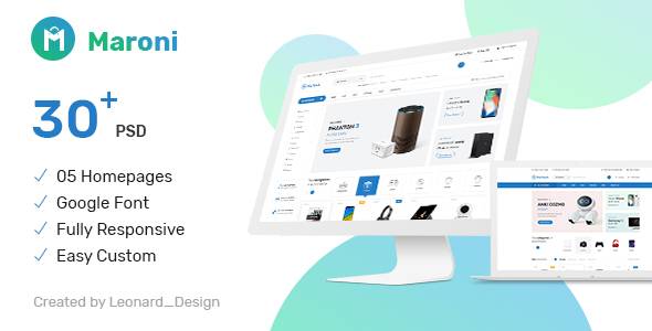 Maroni - 多用途电子电子商务 PSD 模板