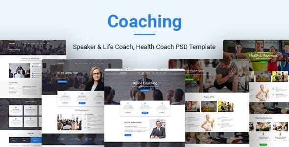 Coaching v1.0 - 演讲者和生活教练、健康教练 PSD 模板
