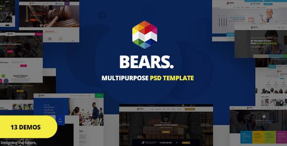 Bear's - 多用途业务 PSD 模板