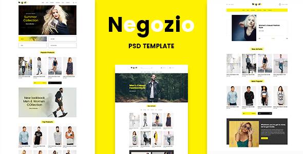 Negozio - 多用途电子商务 PSD 模板