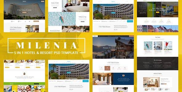 Milenia v1.0 - 酒店及度假村 PSD 模板