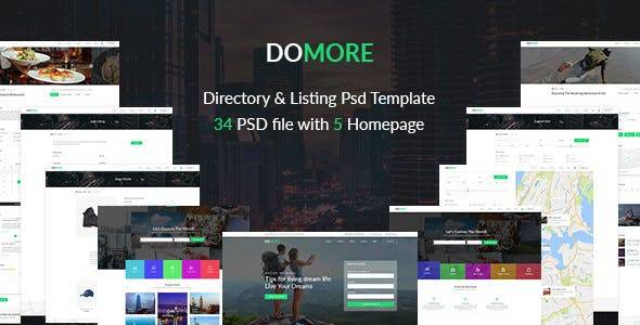 DoMore - 目录和列表 PSD 模板