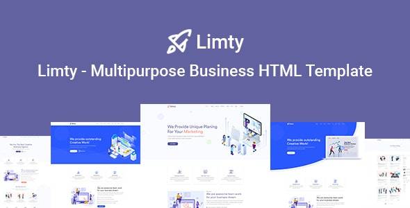 Limty v1.0 - 带有 RTL 的业务登陆页面 HTML 模板