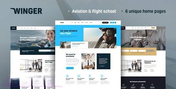 Winger v1.0.8 - Aviation & Flight School WordPress 主题