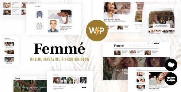 Femme v1.3.4 - 在线杂志和时尚博客 WordPress 主题