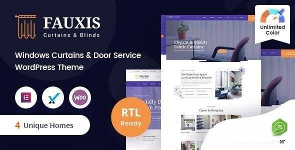 Fauxis v2.0.0 - Windows Curtains WordPress Theme + RTL