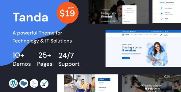 Tanda v1.7.3 - 技术和 IT 解决方案 WordPress 主题