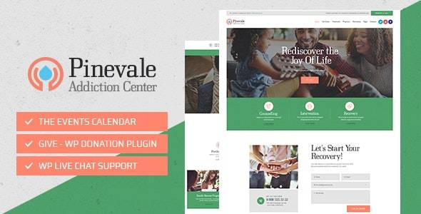 Pinevale v1.0.7 - 成瘾康复和康复中心 WordPress 主题