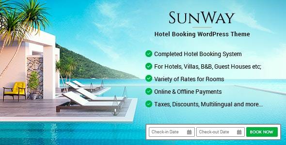 Sunway v4.8 - 酒店预订 WordPress 主题Dinex